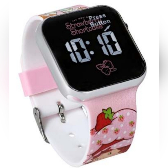 Adorable New 'Vintage' Strawberry Shortcake LED Watch/Adjustable Band - Picture 3 of 8